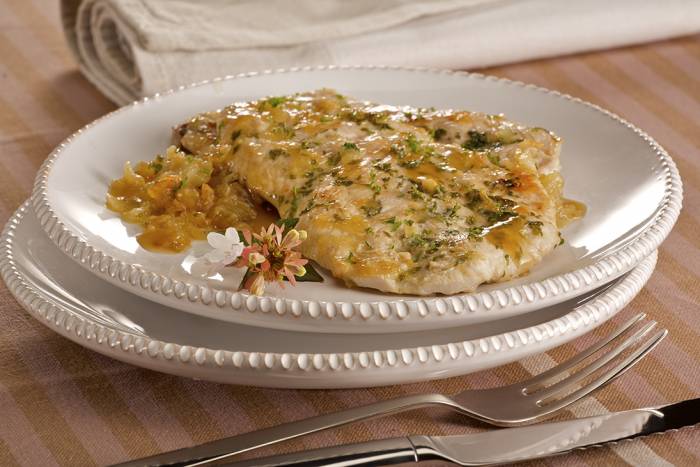 Pollo con cebolla