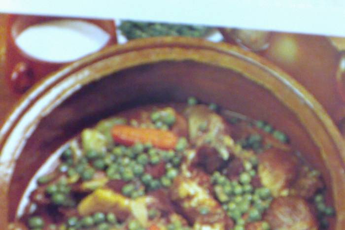 Ternera con guisantes