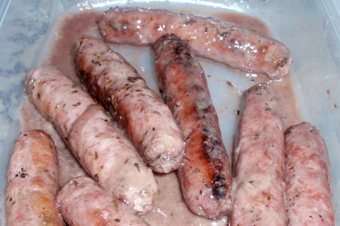 Longanizas al vino