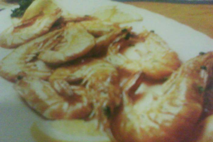 Langostinos al limón