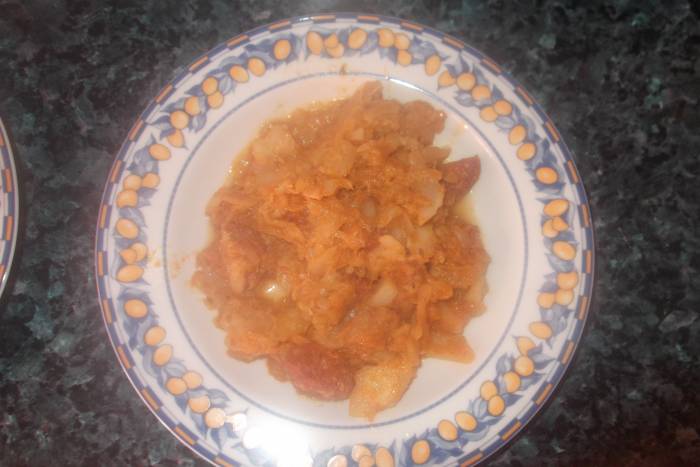 Repollo rehogado