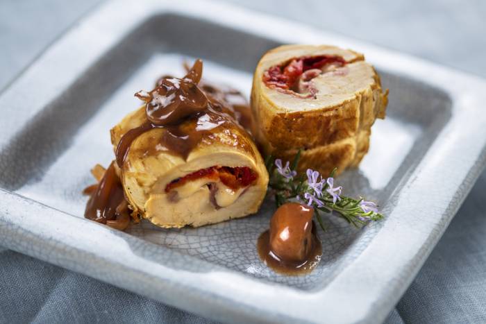 Rollitos de pollo con pimiento