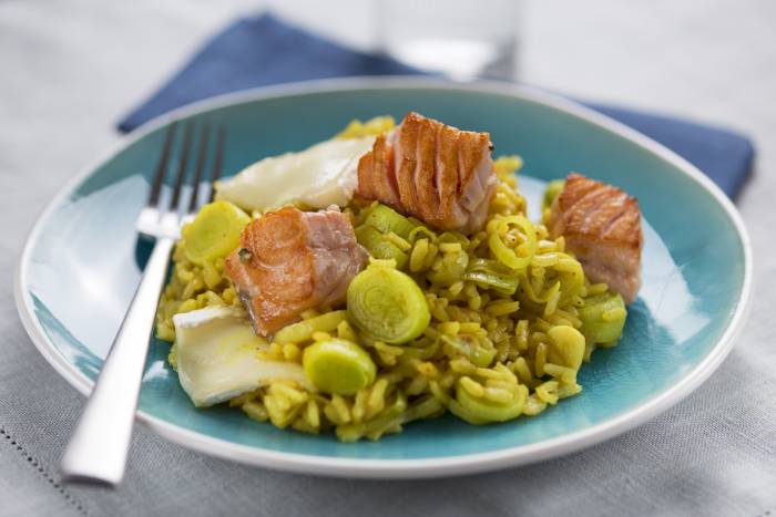 Risotto al salmón
