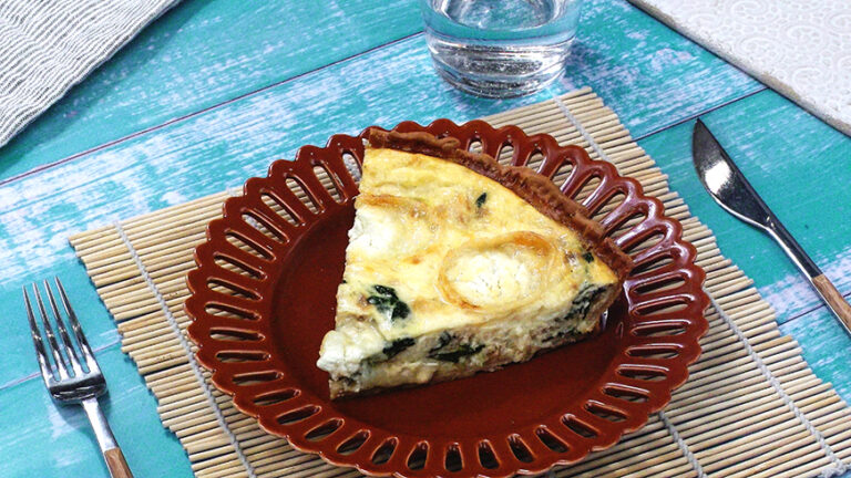 Quiche de espinacas y queso de cabra