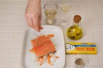 Preparar las gambas y el cava