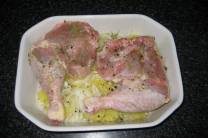 Preparar los ingredientes y el pollo