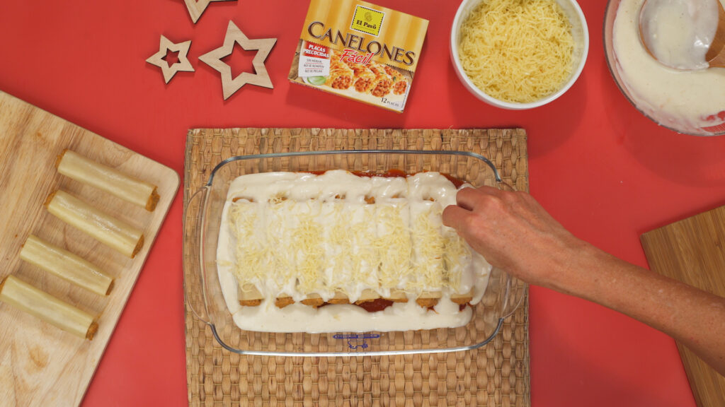 Preparación del relleno y las placas de canelones