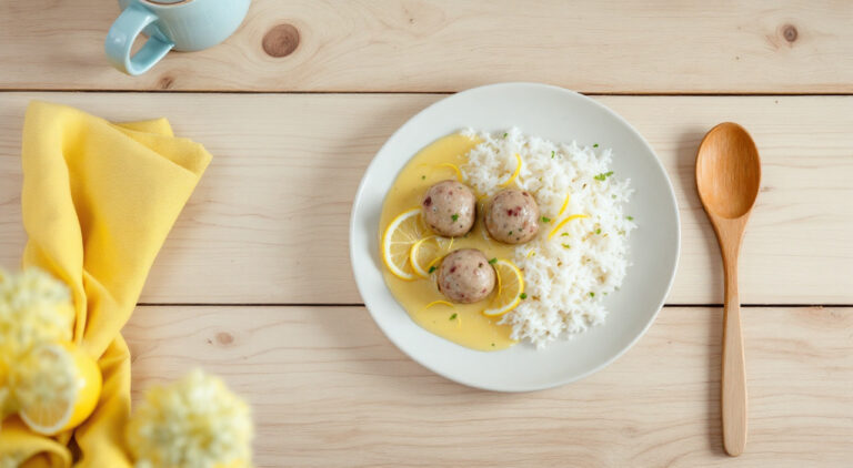Albóndigas con salsa de limón