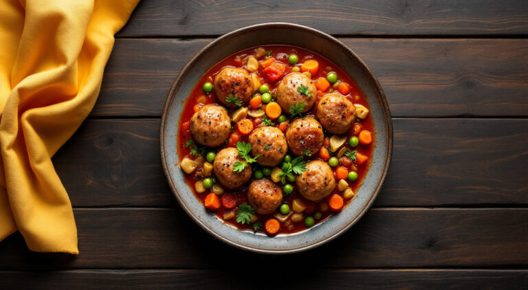 Estofado de albóndigas