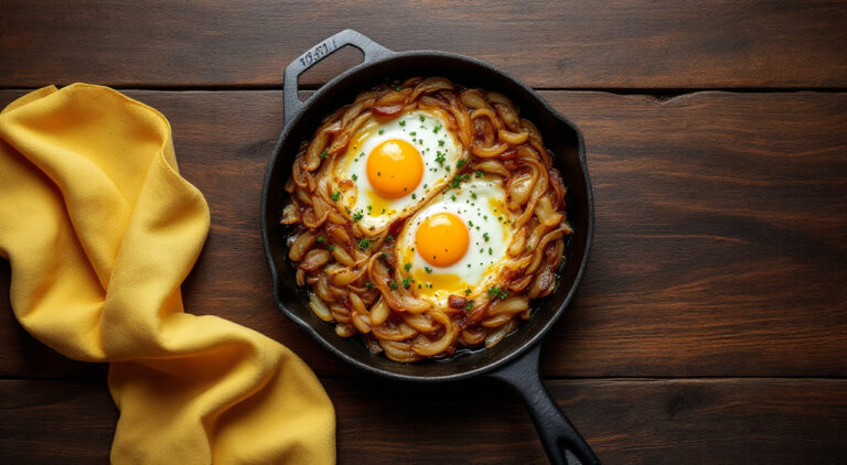 Huevos encebollados