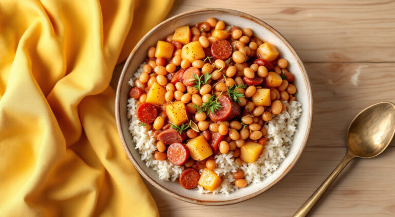 Judías pintas con arroz