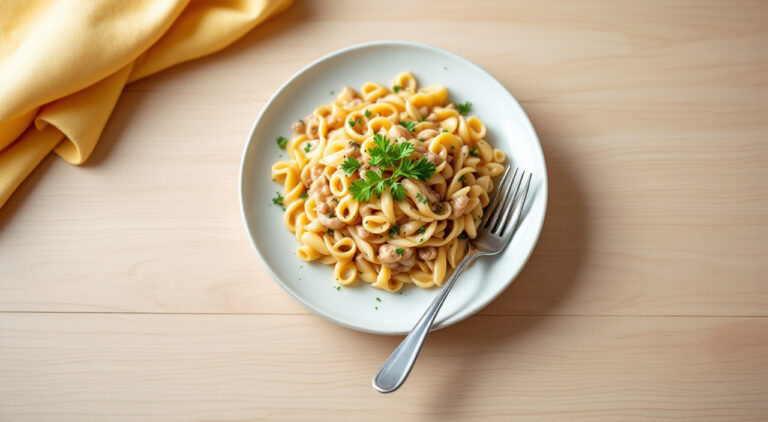 Pasta con salsa de paté