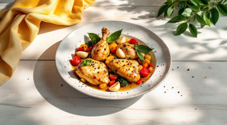Pollo al laurel