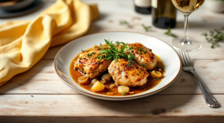 Pollo fácil al tomillo y laurel