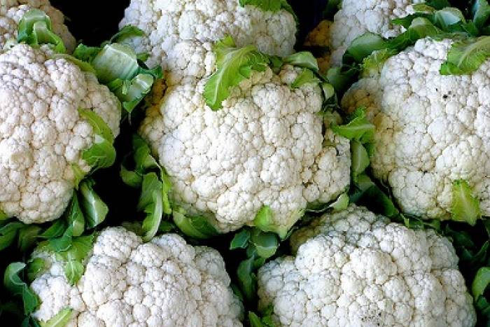 Coliflor perfecta y en su punto
