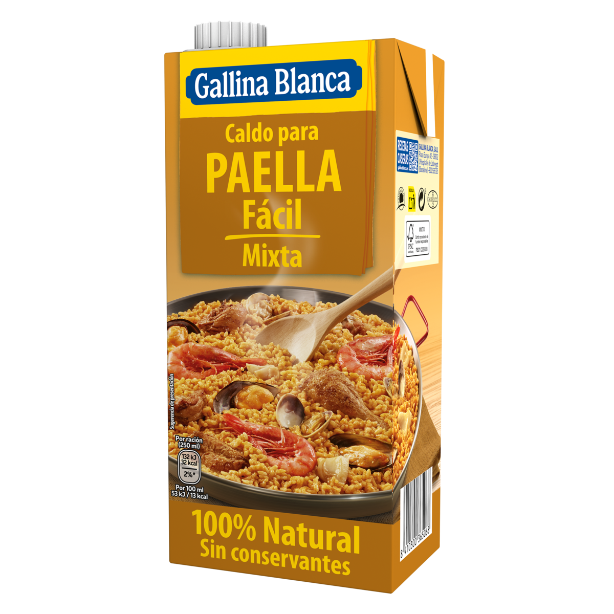 Caldo para Paella Fácil Mixta 100% Natural
